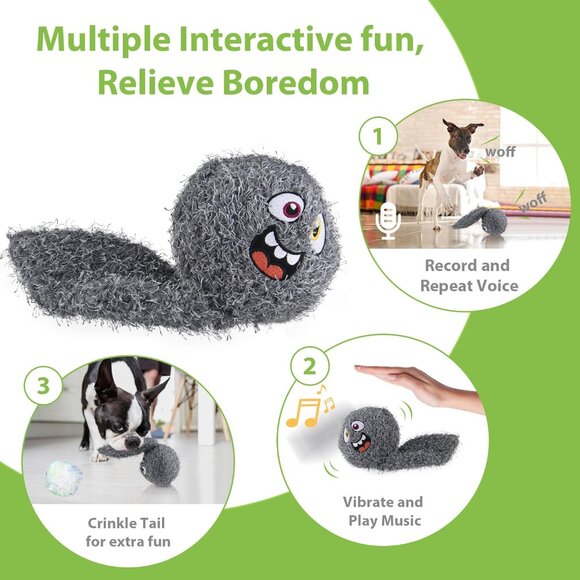 Plush Interactive Dog Ball Toy - Musical, Rechargeable, and Perfect for Playtime - Picture 3 of 7
